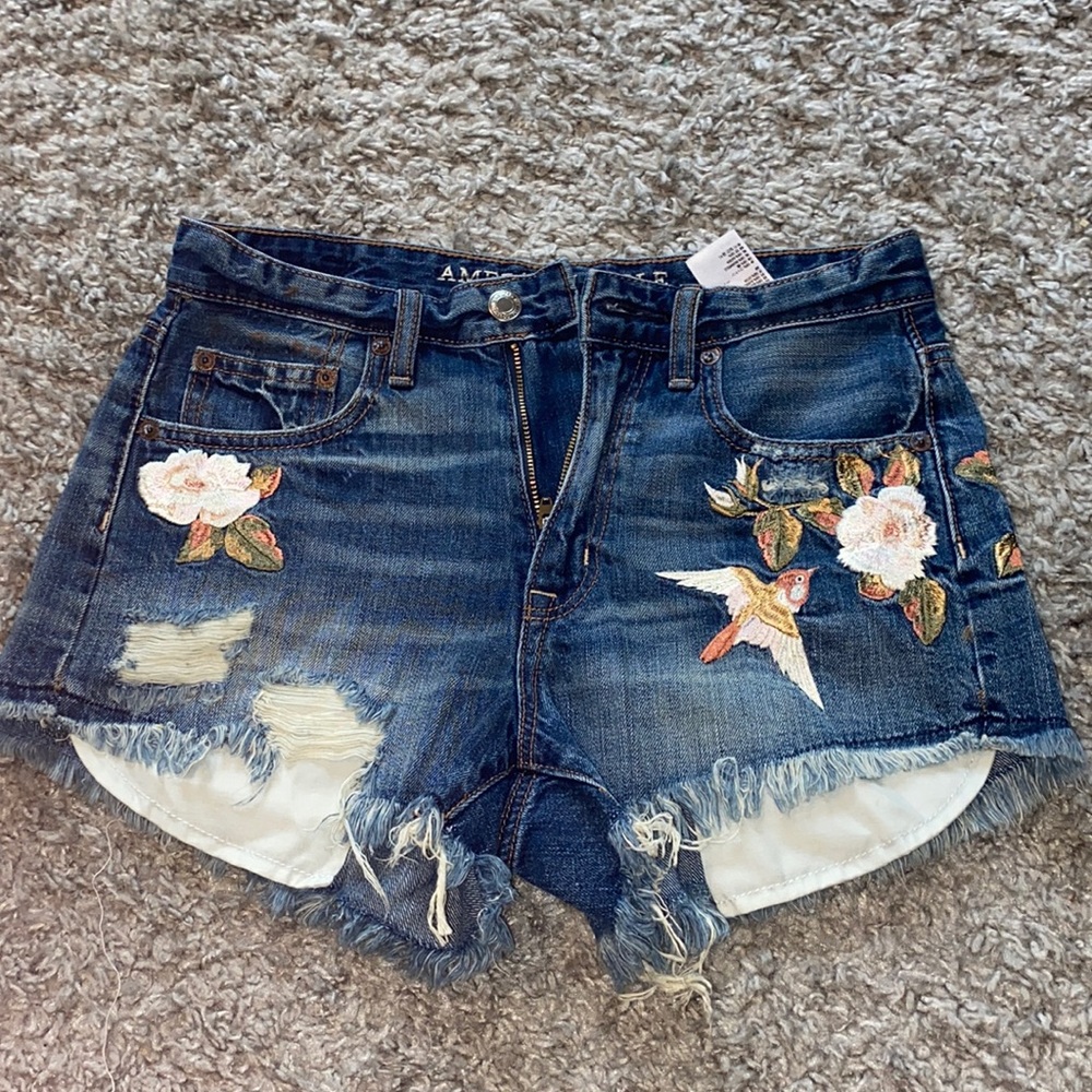 American Eagle Festive style Embroidered Shorts
